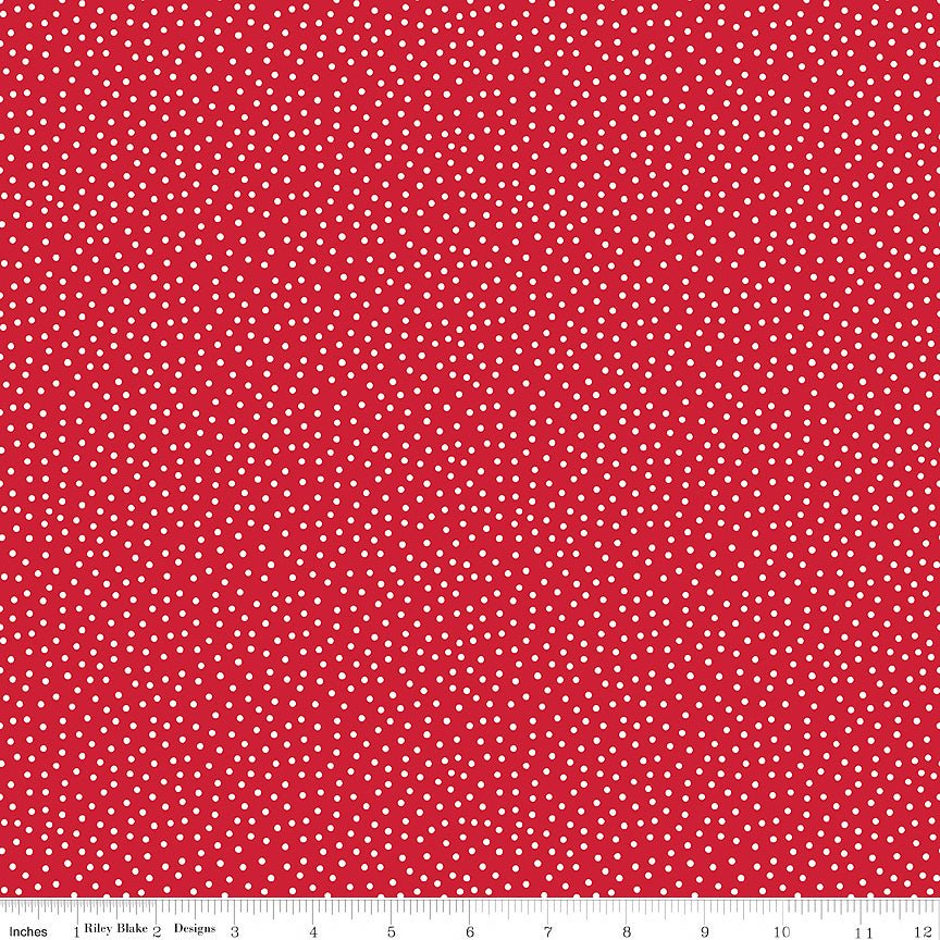 Little Ladybug Dots Red - Riley Blake from Fort Worth Fabric Studio