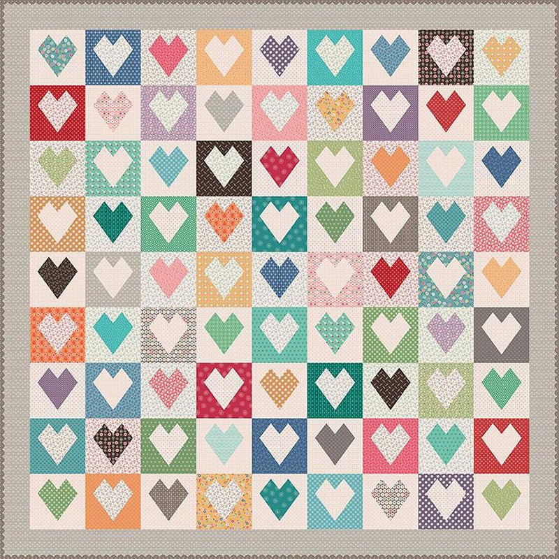 Lori Holt 10" Heart Iron - On Quilt Paper by Riley Blake - Riley Blake from Fort Worth Fabric Studio
