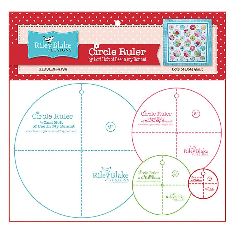 Lori Holt Circle Ruler Set by Riley Blake - Riley Blake from Fort Worth Fabric Studio