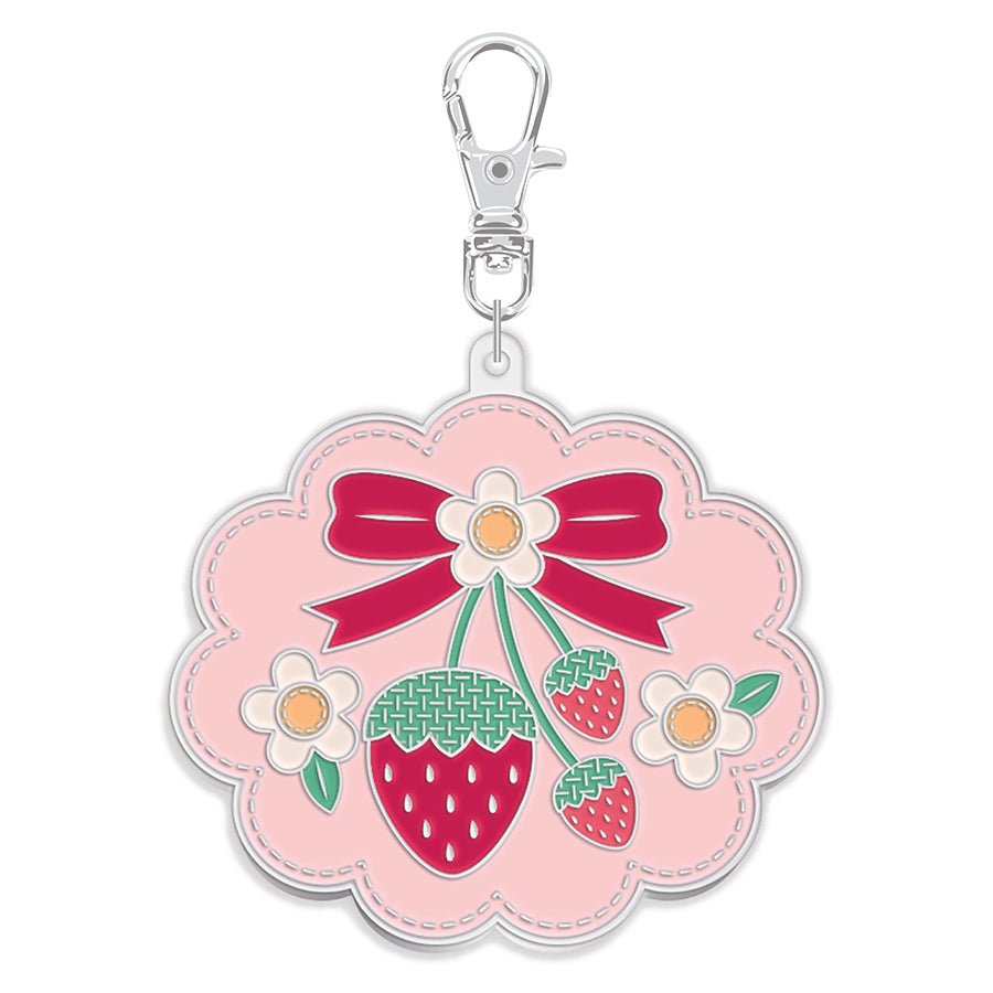 Lori Holt Enamel Happy Charm Strawberry Crush by Riley Blake - Riley Blake from Fort Worth Fabric Studio