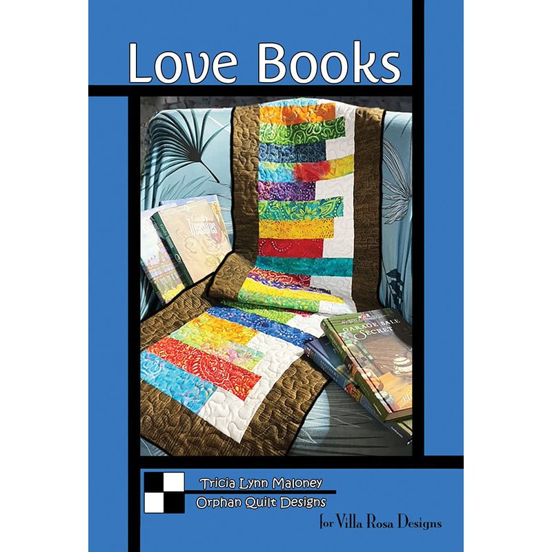 Love Books Table Runner Pattern PDF Download - Villa Rosa Designs from Fort Worth Fabric Studio