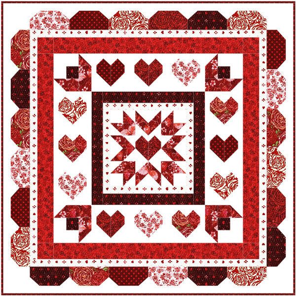 Love Throughout the Year Quilt Pattern FWFS PDF Download - Fort Worth Fabric Studio from Fort Worth Fabric Studio
