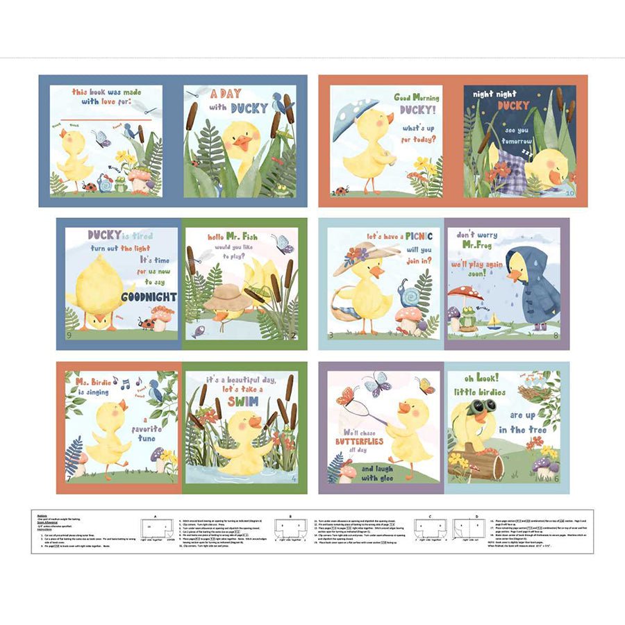 Lucky Duck 36" Book Panel Multi - Studio E from Fort Worth Fabric Studio