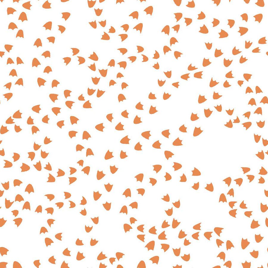 Lucky Duck Duck Foot Print Orange - Studio E from Fort Worth Fabric Studio