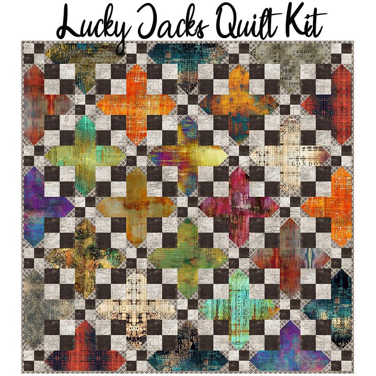 Lucky Jacks Quilt Kit with Tim Holtz Abandoned from Free Spirit - Free Spirit from Fort Worth Fabric Studio