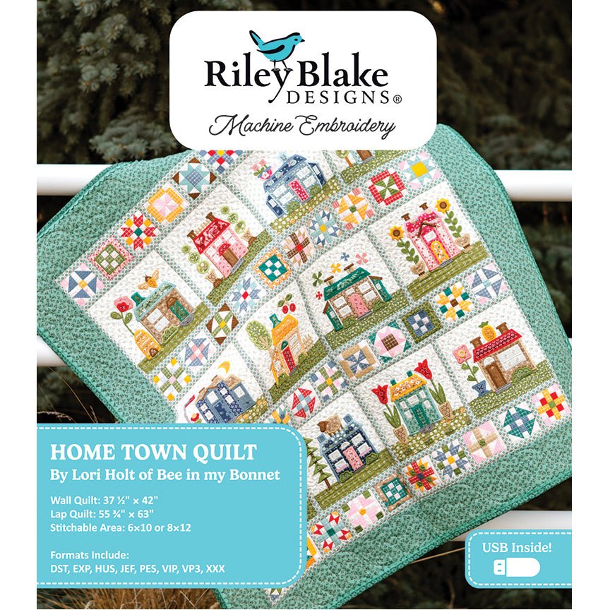 Machine Embroidery USB Home Town by Lori Holt for Riley Blake - Riley Blake from Fort Worth Fabric Studio