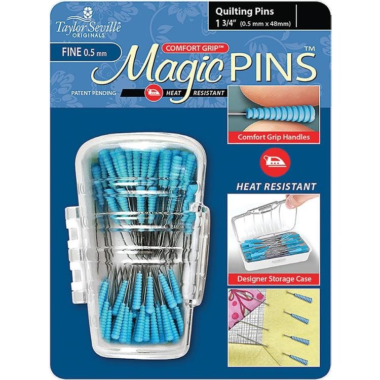 Magic Pins Fine Quilting Pins Blue by Taylor Seville Originals - Taylor Seville Originals from Fort Worth Fabric Studio