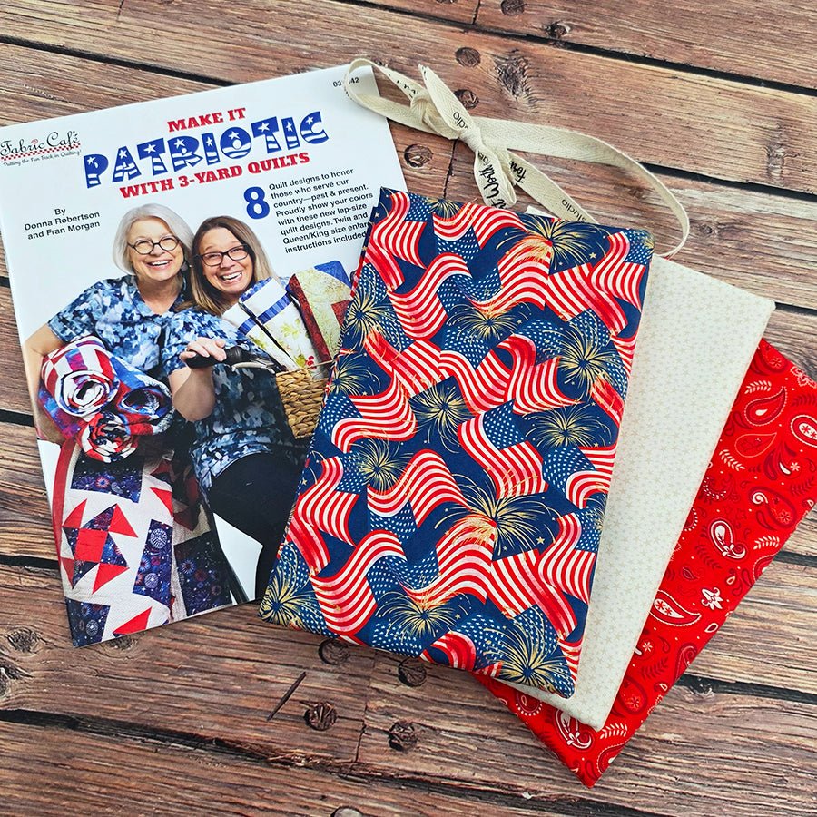 Make It Patriotic: 3-Yard Quilt Book + 3 Coordinated One-Yard Cuts - Fort Worth Fabric Studio from Fort Worth Fabric Studio