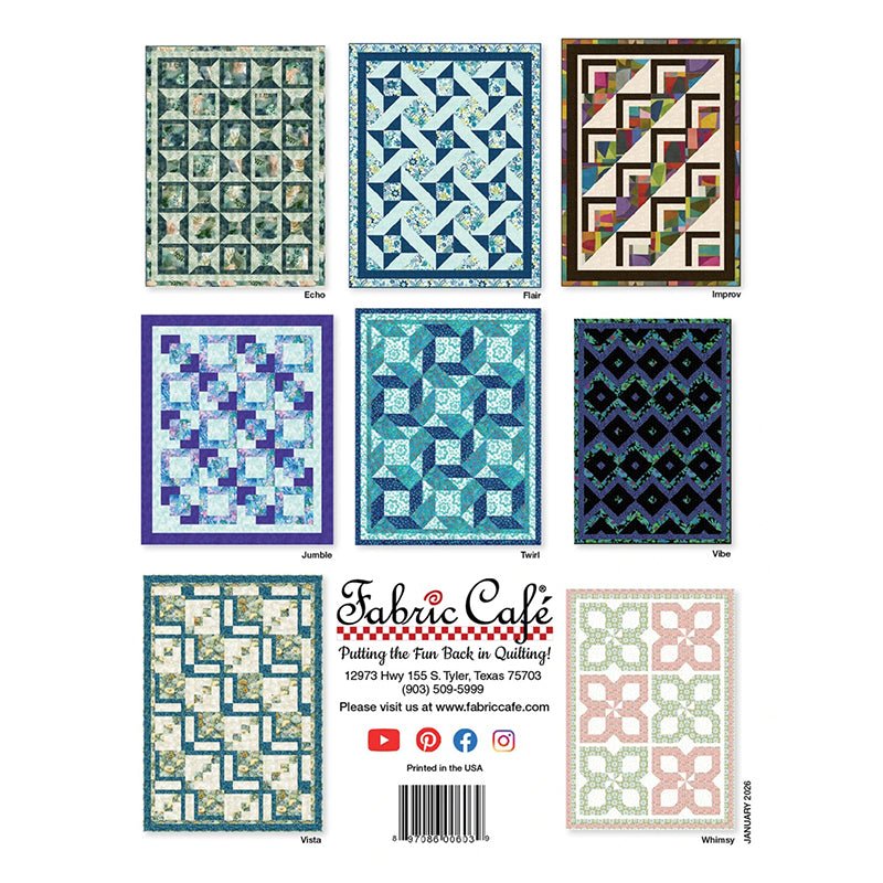 Make It Scrappy w/ 3 - Yard Quilts Quilt Book from Fabric Cafe - Fabric Cafe from Fort Worth Fabric Studio