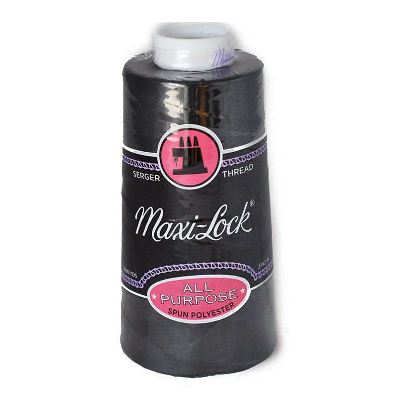 Maxi - Lock All Purpose Serger Thread Cone Black - Maxi - Lock from Fort Worth Fabric Studio
