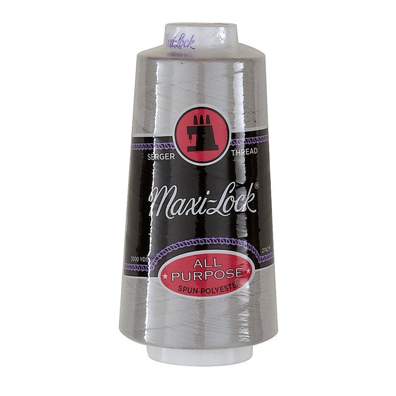 Maxi - Lock All Purpose Serger Thread Cone Silver - Maxi - Lock from Fort Worth Fabric Studio