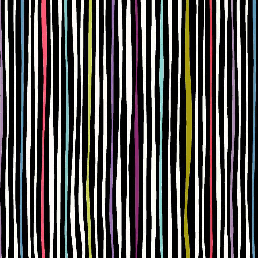 Meow Mix Line Black/Multi - Studio E from Fort Worth Fabric Studio