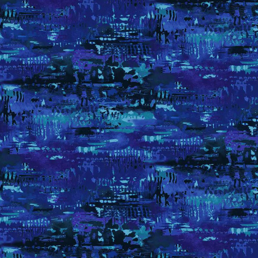Meow Mix Thick Paint Dark Blue - Studio E from Fort Worth Fabric Studio