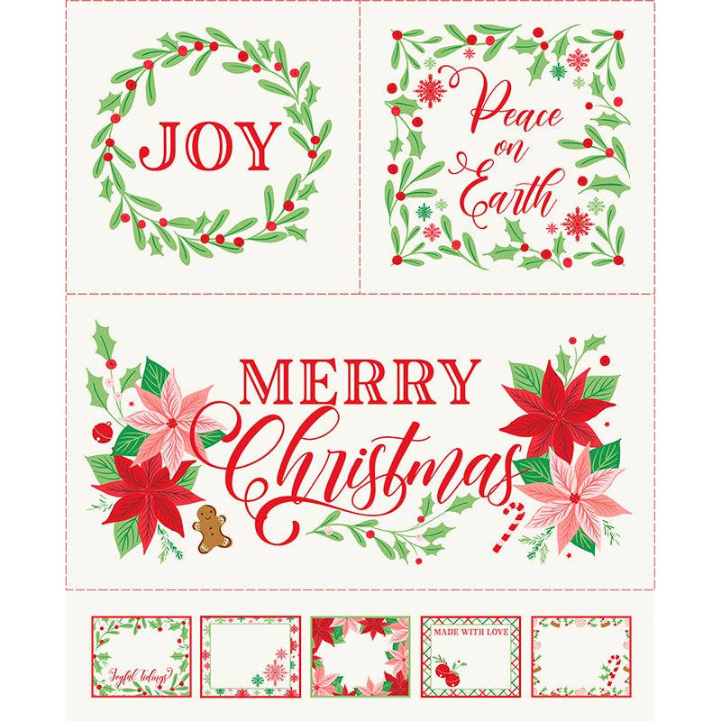 Merrily on High 36" Panel Snow - Moda from Fort Worth Fabric Studio