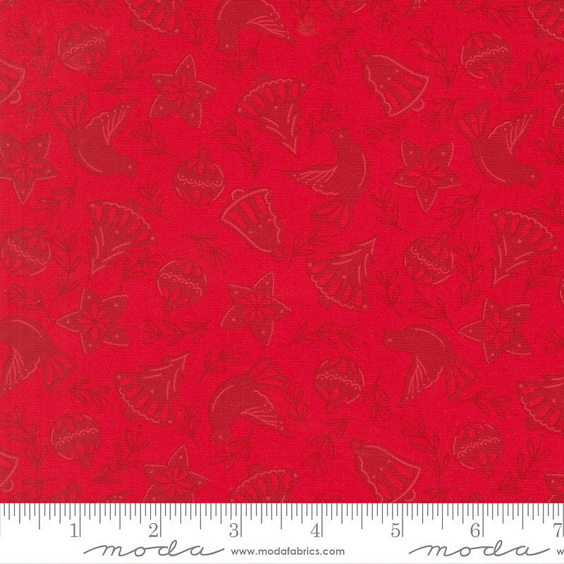 Merrily on High Cookie Cutters Christmas Red - Moda from Fort Worth Fabric Studio