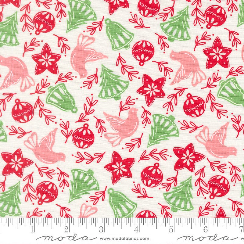 Merrily on High Cookie Cutters Snow - Moda from Fort Worth Fabric Studio