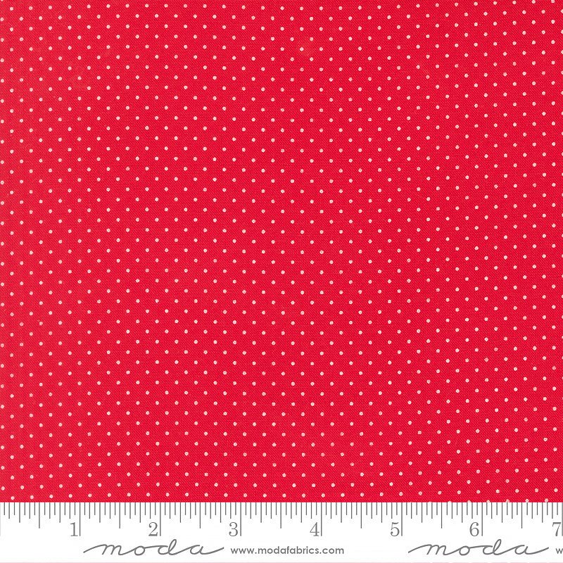 Merrily on High Festive Dots Christmas Red - Moda from Fort Worth Fabric Studio