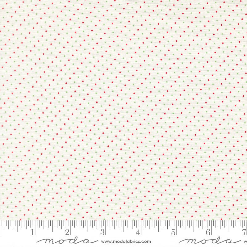 Merrily on High Festive Dots Snow - Moda from Fort Worth Fabric Studio
