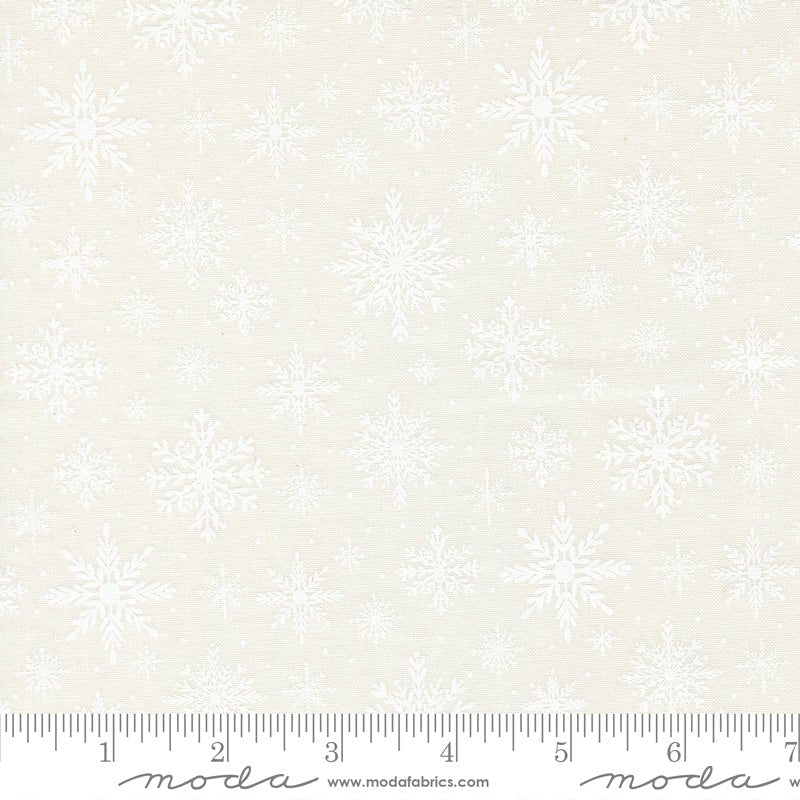 Merrily on High Snowflakes Snow White - Moda from Fort Worth Fabric Studio