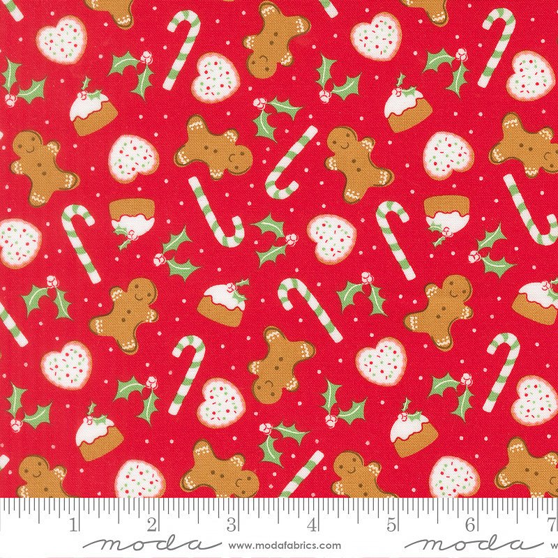 Merrily on High Sweet Treats Christmas Red - Moda from Fort Worth Fabric Studio
