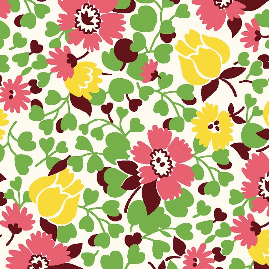 Merry Go Round Packed Petals Pink - Windham from Fort Worth Fabric Studio