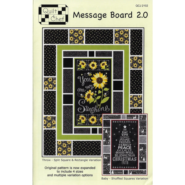 Message Board 2.0 Quilt Pattern by the Quilt Chef - The Quilt Chef from Fort Worth Fabric Studio