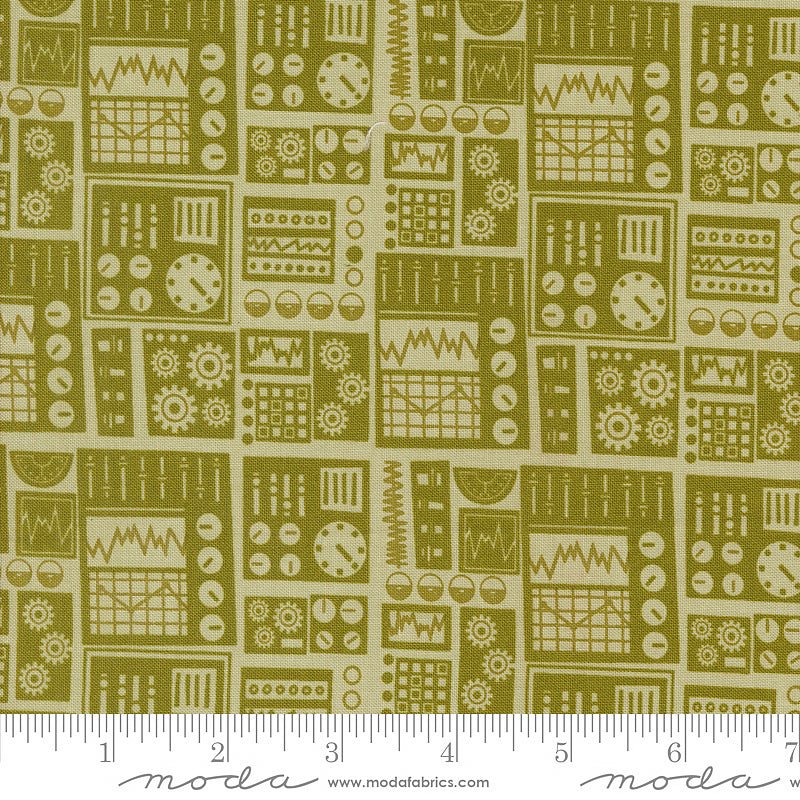 Moda 321 Blast Off Radio Dashboard Earth 1 Yard Cut 1 Yard Cut by Moda