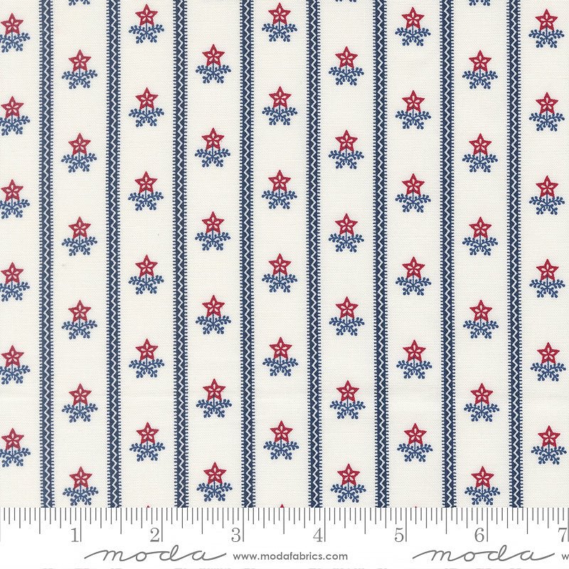 Moda American Gatherings III Stripe Bouquet Cloud 1 Yard Cut - Moda from Fort Worth Fabric Studio