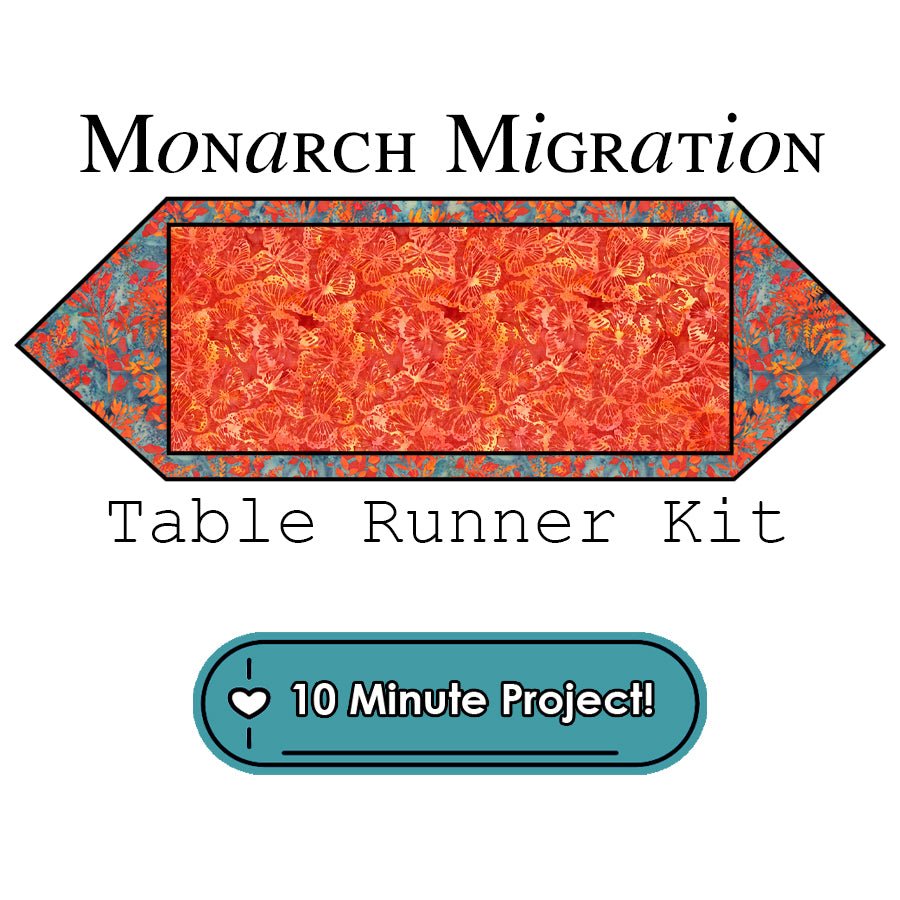 Monarch Migration 10 Minute Table Runner Kit Hoffman - Hoffman from Fort Worth Fabric Studio