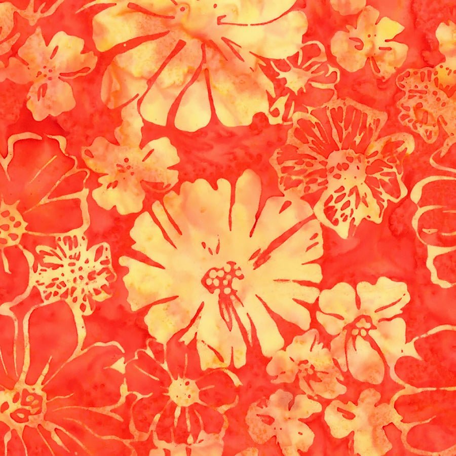 Monarch Migration Bali Batiks Petals Sherbet - Hoffman from Fort Worth Fabric Studio