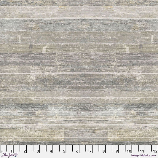 Monochrome Planks Natural - Free Spirit from Fort Worth Fabric Studio