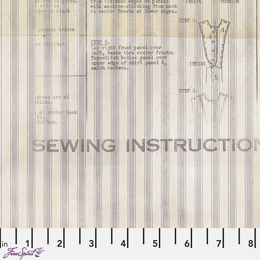 Monochrome Sewing Instructions Linen - Free Spirit from Fort Worth Fabric Studio