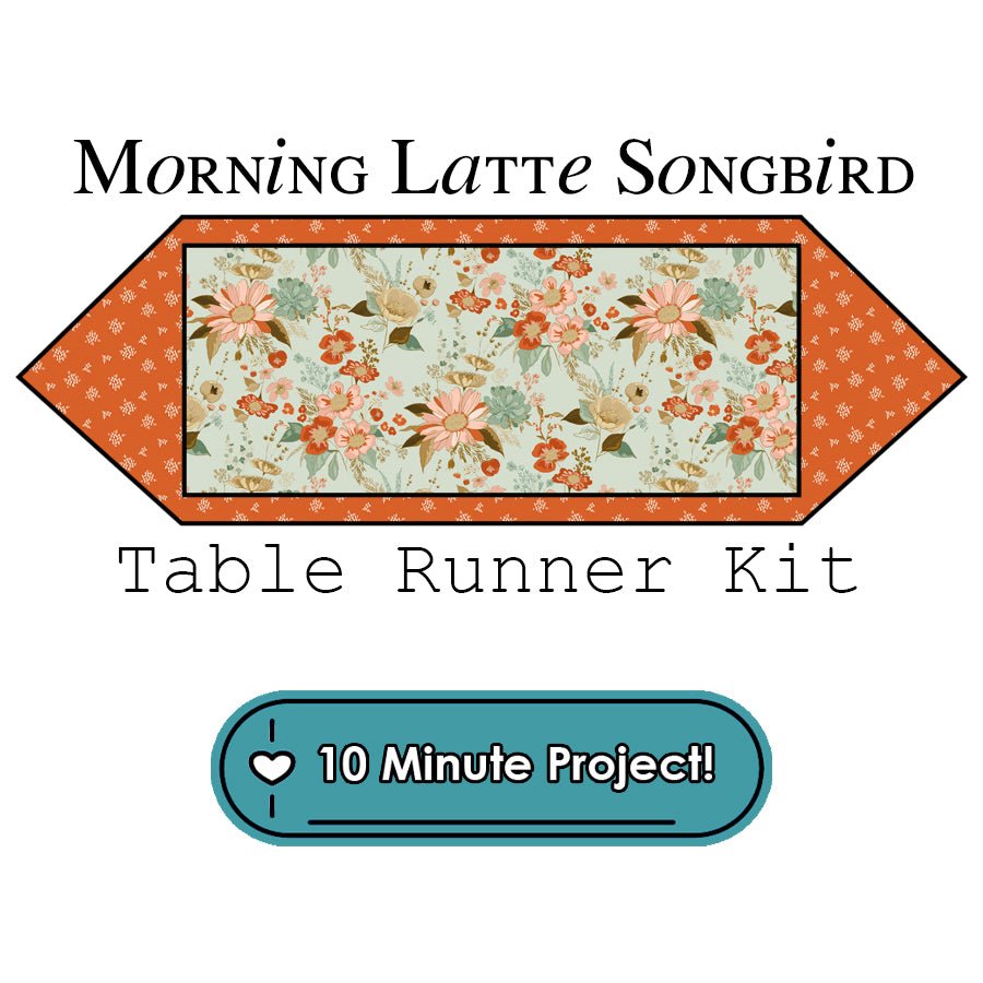 Morning Latte Songbird 10 Minute Table Runner Kit Riley Blake - Riley Blake from Fort Worth Fabric Studio