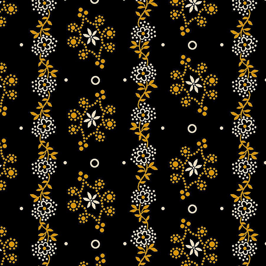 Mr. Moon Delicate Stripe Black - Henry Glass from Fort Worth Fabric Studio