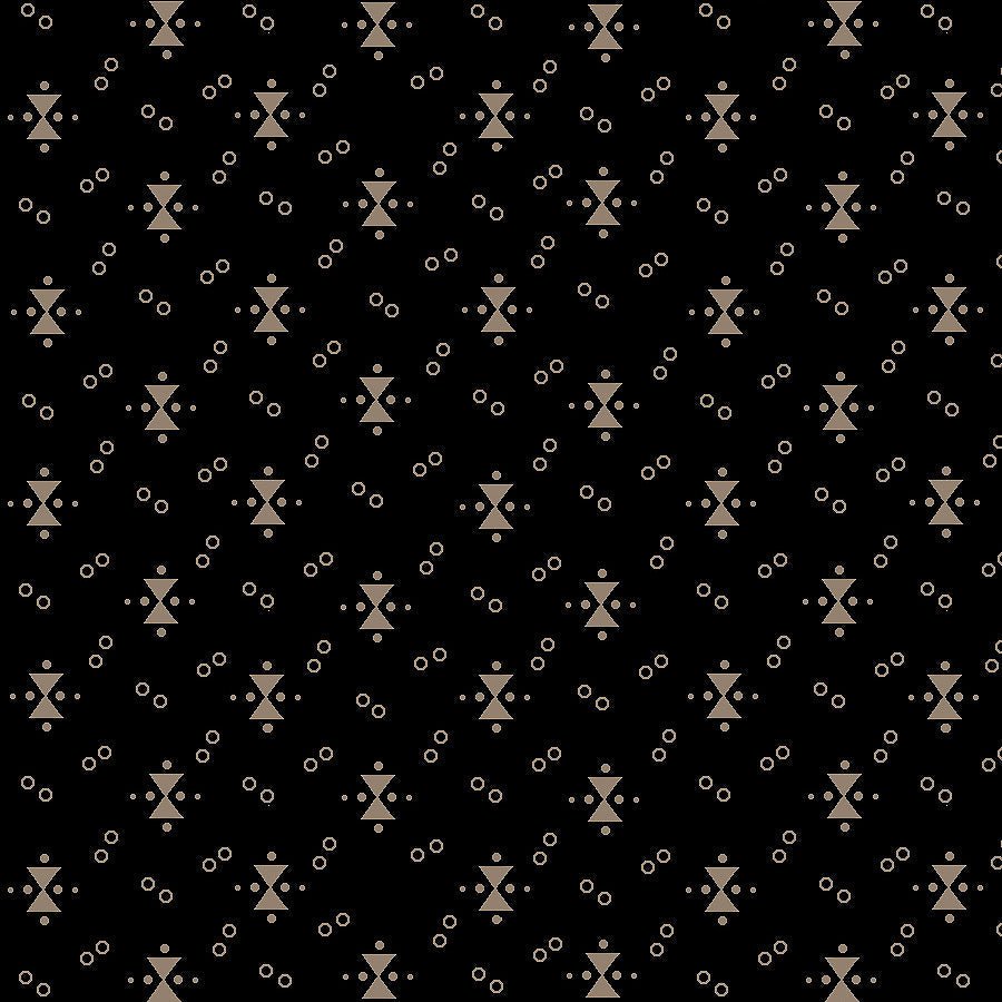 Mr. Moon Geometric Triangles Black - Henry Glass from Fort Worth Fabric Studio