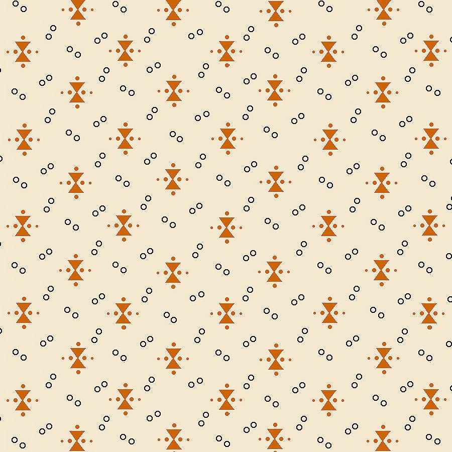 Mr. Moon Triangles & Dots Cream - Henry Glass from Fort Worth Fabric Studio