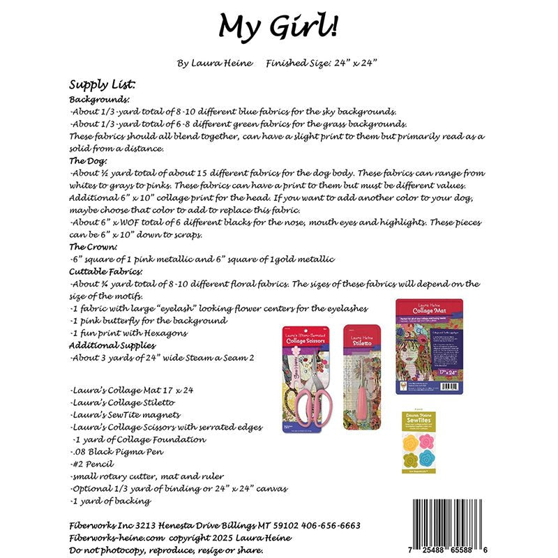 My Girl! Collage Pattern by Fiberworks Inc - Fiberworks Inc from Fort Worth Fabric Studio