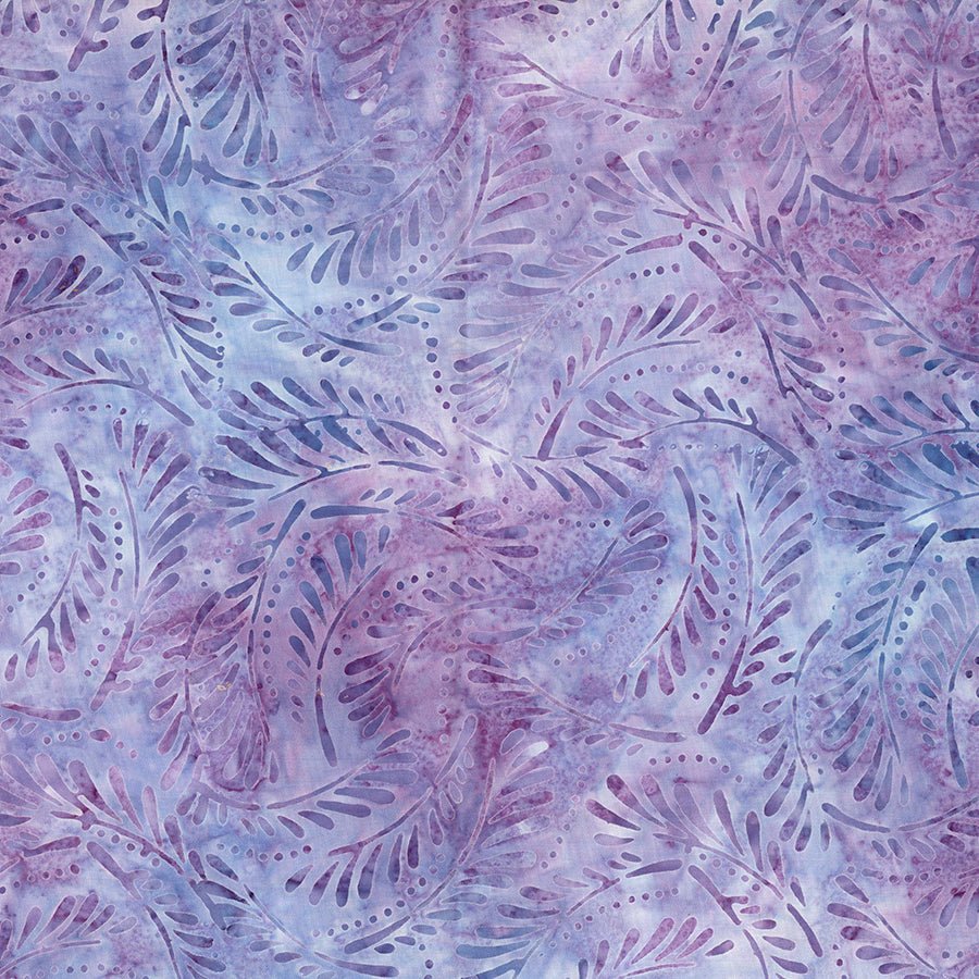 Mystic Vineyard Batiks Ferns Light Purple - Wilmington Prints from Fort Worth Fabric Studio