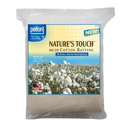 Nature's Touch 80/20 Cotton/Polyester Batting QUEEN Size 96 X 108 by Pellon - Pellon from Fort Worth Fabric Studio