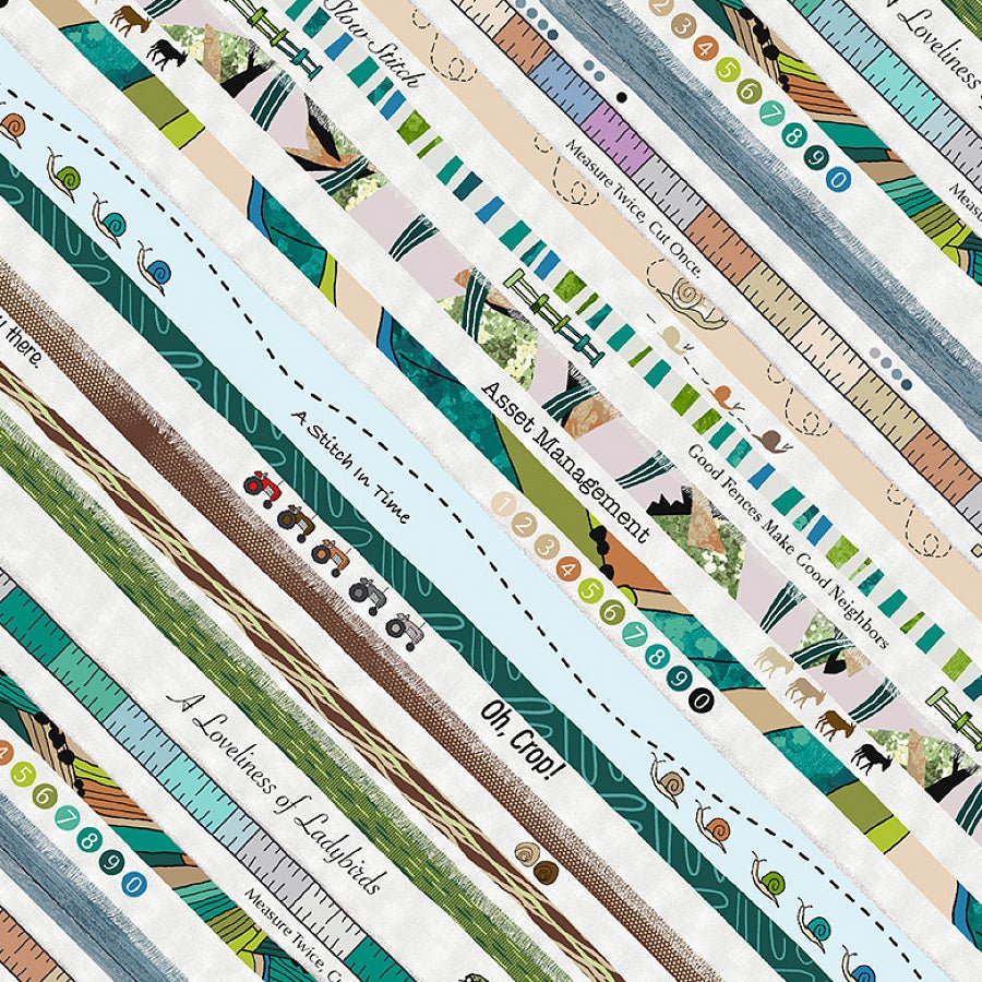 Neighborhood Association Selvedge Stripes Multi - Studio E from Fort Worth Fabric Studio
