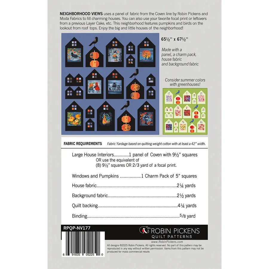 Neighborhood Views Quilt Pattern by Robin Pickens - Robin Pickens from Fort Worth Fabric Studio