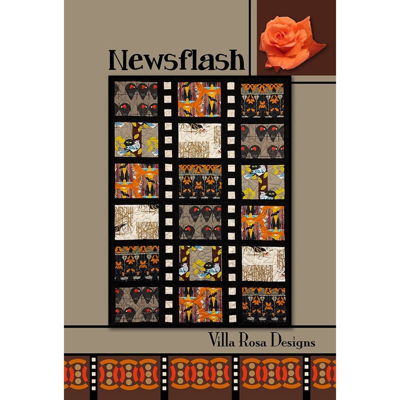 Newsflash Quilt Pattern - Villa Rosa Designs from Fort Worth Fabric Studio