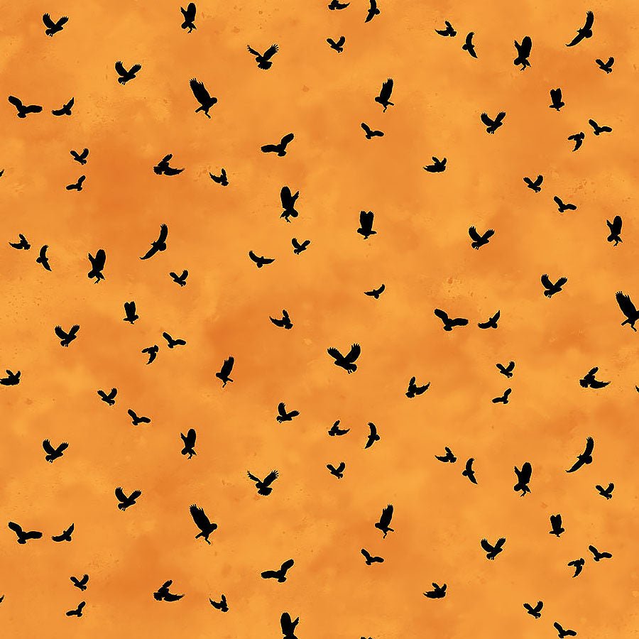 Night Owl Mini Owls Orange - Northcott from Fort Worth Fabric Studio