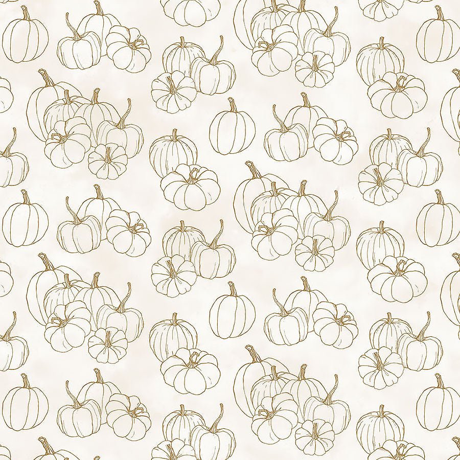 Night Owl Pumpkin Blender Cream - Northcott from Fort Worth Fabric Studio
