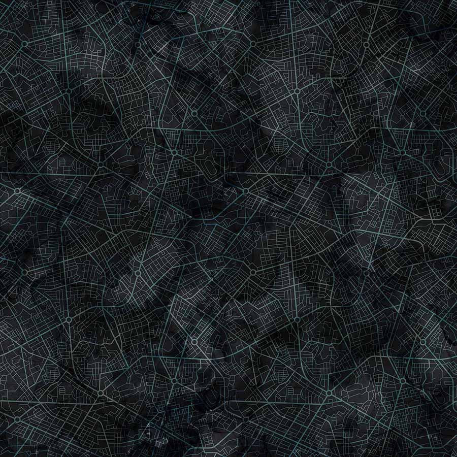 Northcott City Harbor Road Map Dark Blue 1 Yard Cut - Northcott from Fort Worth Fabric Studio