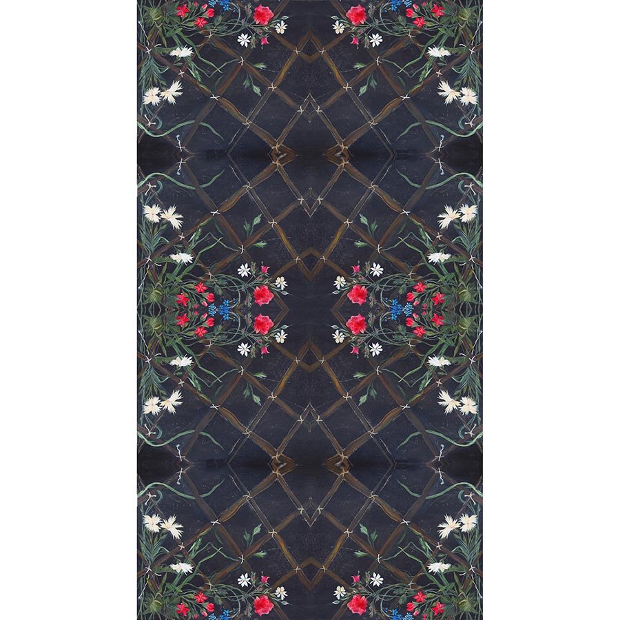 Northcott French Revolution Bordeaux Jardin Charcoal 1 Yard Cut - Northcott from Fort Worth Fabric Studio