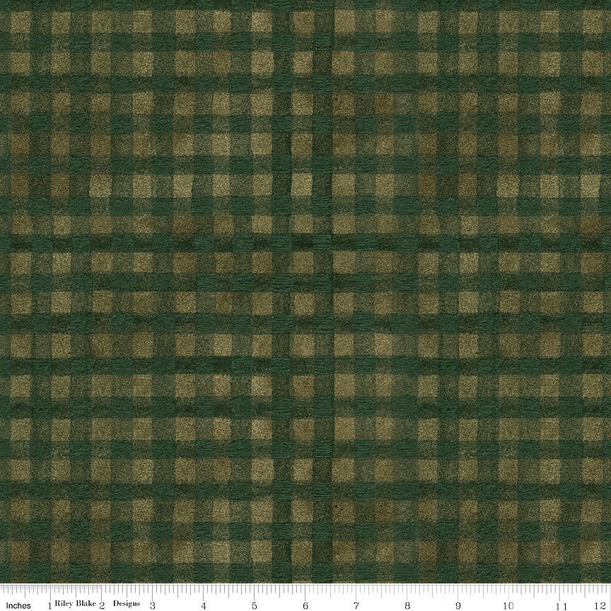 Northern Christmas Buffalo Check Green - Riley Blake from Fort Worth Fabric Studio