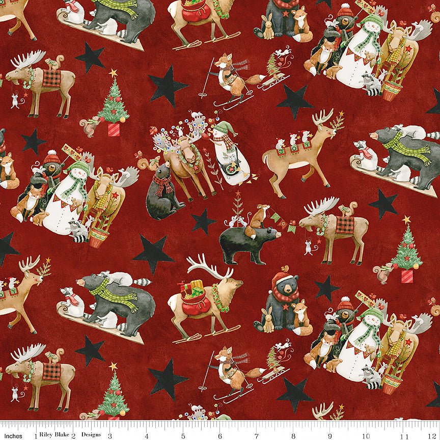 Northern Christmas Main Red - Riley Blake from Fort Worth Fabric Studio