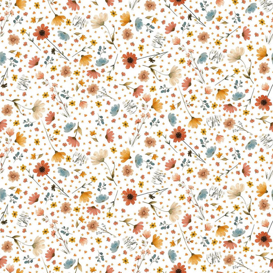 Nursery Rhyme Time Ditsy Flowers Ivory - Blank Quilting from Fort Worth Fabric Studio