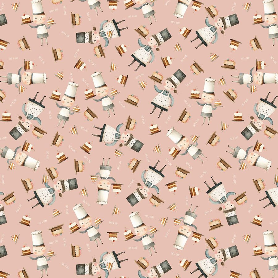 Nursery Rhyme Time Pat - a - Cake Pink - Blank Quilting from Fort Worth Fabric Studio